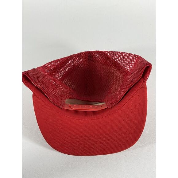 Vintage BBA TOUR Red And Gold Mesh Snapback Trucker Hat Cap Bowling 1970s - Picture 4 of 8